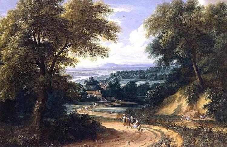 Adriaen Frans Boudewijns Landscape with Travellers china oil painting image